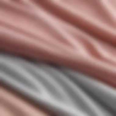 Fabric Choices for Crop Tops A close-up of soft fabric swatches used in making crop tops, highlighting texture and quality.