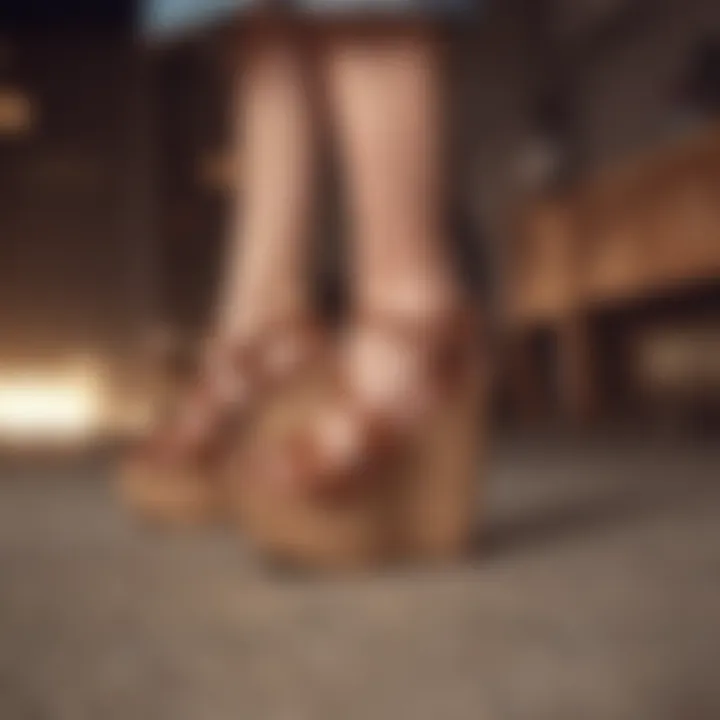 Versatile styling options with brown wedges