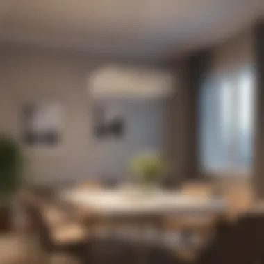 Stylish Installation of Square LED Chandeliers Stylish installation of a square LED chandelier in a modern home.
