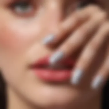 Application Technique for Polka Dot Nail Stickers Step-by-step application of polka dot nail stickers on nails.