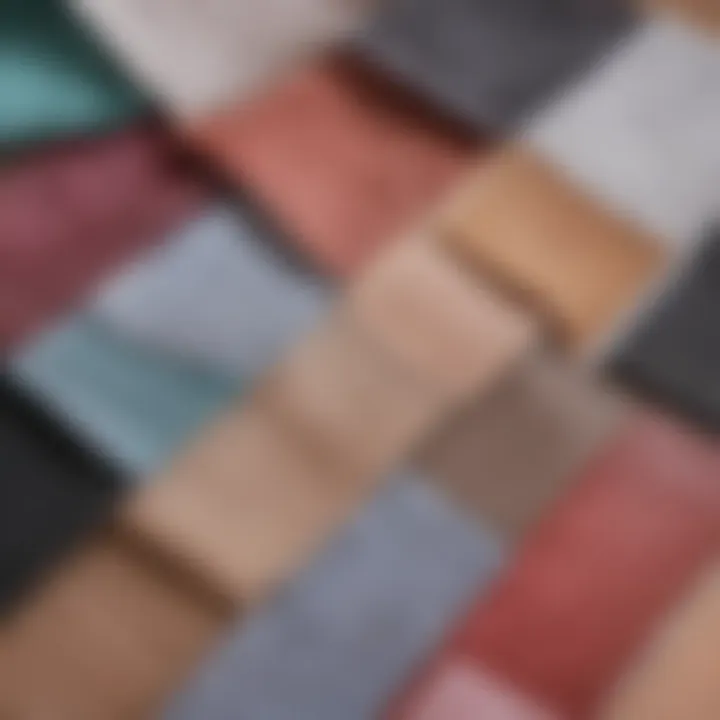 A flat lay of fabric swatches used in slimming thong underwear, highlighting texture and quality