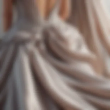 Craftsmanship: The Art of Fabric Draping A close-up of luxurious fabric draping beautifully, highlighting the craftsmanship involved.