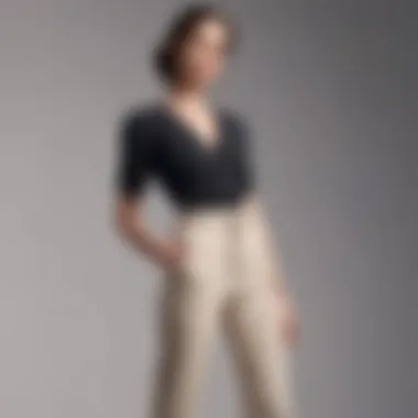 Stylish outfit featuring tummy control high waist pants paired with a chic top