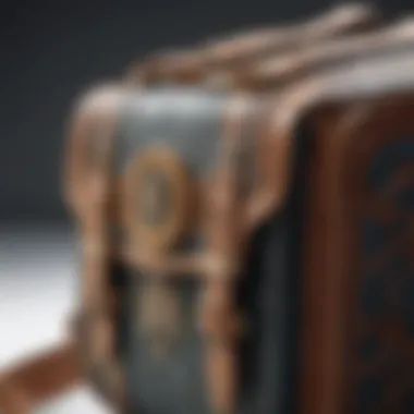 Design Elements That Define Modern Shoulder Bags Close-up of intricate design elements on a shoulder bag