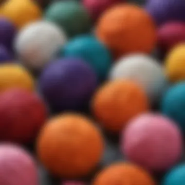 Vibrant Yarns for Crochet Creations A selection of vibrant yarns used for creating unique crochet caps.