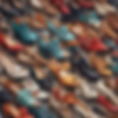The Evolution of Footwear Designs A collage showcasing various iconic footwear designs from different eras.