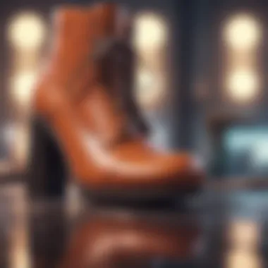 Sustainable Practices in Footwear Manufacturing A close-up of sustainable materials used in modern shoe production.