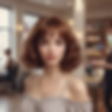 Wig Shopping Experience An elegant salon environment illustrating the wig shopping experience.