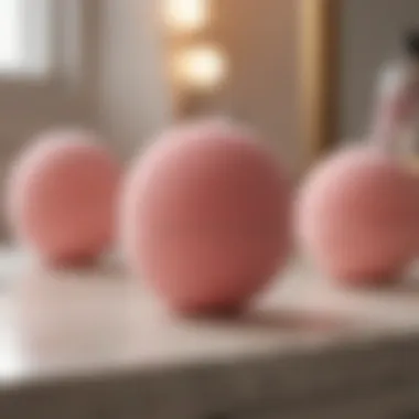 Elegant Powder Sponge Applicators Elegant powder sponge applicators on a vanity