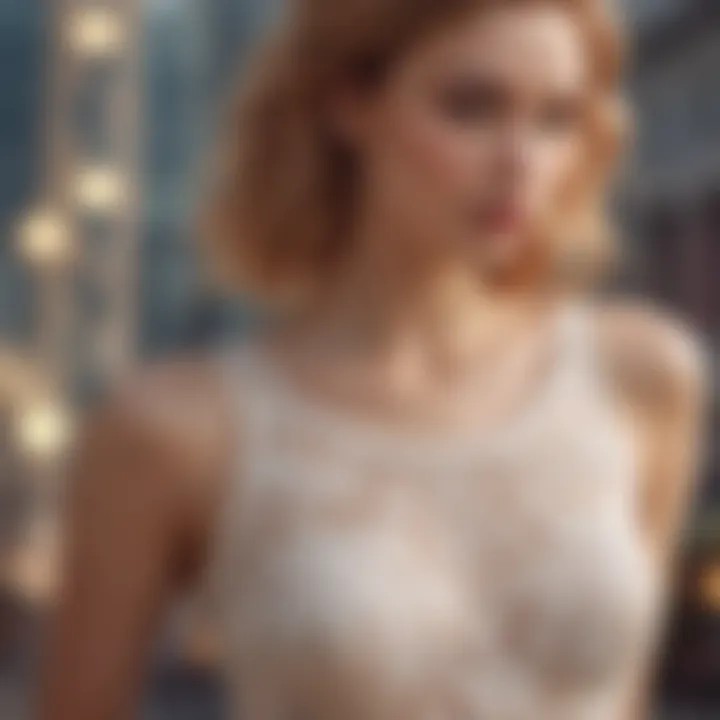 A beautifully crafted vintage cami top featuring intricate lace detailing.