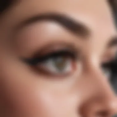 Effortless Application of Dual Magnetic Eyelashes A stylish individual showcasing the effortless application of dual magnetic eyelashes.