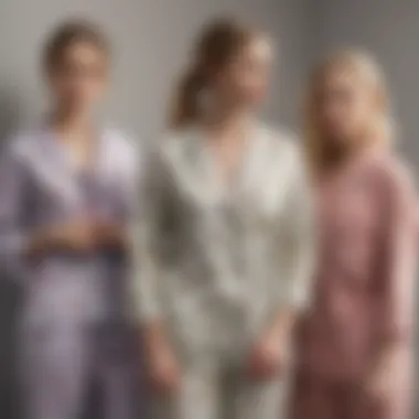 Diverse Patterns and Colors in Pajamas Variety of patterns and colors in two-piece pajamas
