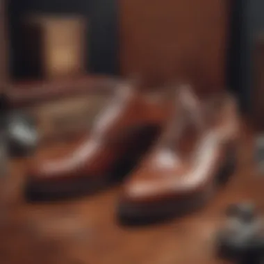 Exquisite Craftsmanship of Vintage Saddle Shoes A detailed view highlighting the craftsmanship and materials used in vintage saddle shoes.