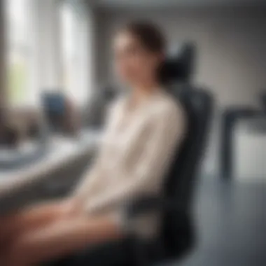 Enhancing Ergonomics with Lumbar Support Ergonomic lumbar pillow in an office setting