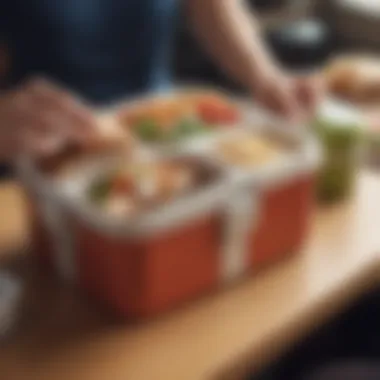 Ergonomic Design of Lunch Boxes An ergonomic lunch box design showcasing user-friendly features