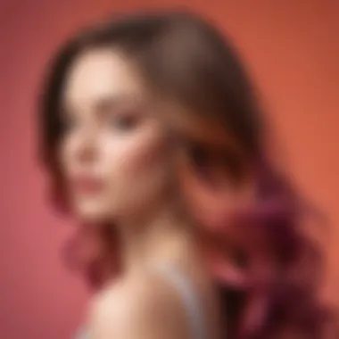 The Art of Ombre: Color Transitions An elegant display of ombre pre-stretched hair showcasing vibrant color transitions.