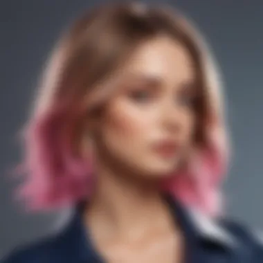 Showcasing Style with Ombre Hair A vibrant, styled look featuring ombre pre-stretched hair against a chic background.
