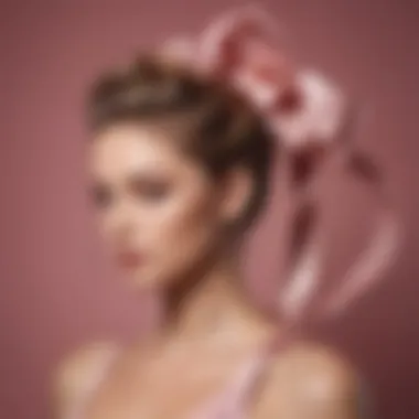 Creative Styling with Satin Ribbons A stylish arrangement showcasing different ways to style satin hair ribbons