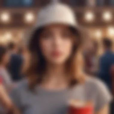 Stylish Celebration with Bucket Hat A stylish birthday celebration featuring a bucket hat centerpiece