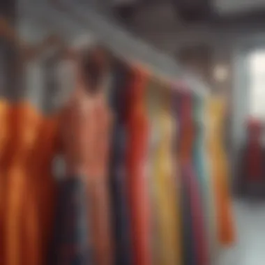 Colorful Choices for Warm Weather Colorful summer midi dresses hanging in a boutique