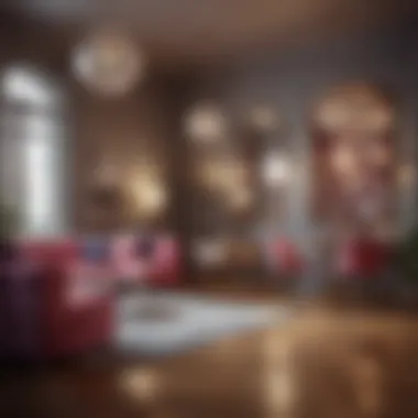 Chic Interior Decor Enhanced by Disco Ball Ornaments Stylish interior featuring small disco ball ornaments in decor