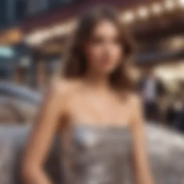 Chic Styling with a Sequin Tube Top Stylish outfit showcasing a sequin tube top in a chic setting