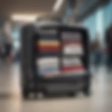 Optimized Storage Solutions in Smart Luggage A well-organized internal layout of a smart suitcase