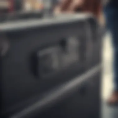 Enhanced Security Mechanisms for Travelers A close-up of a smart suitcase's security features in action