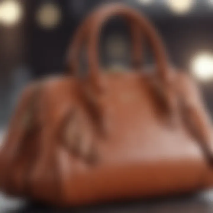 Variety of materials used in sturdy purse construction.