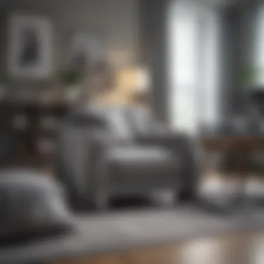 Modern Comfort in Living Spaces Contemporary living room showcasing gray stretch chair covers