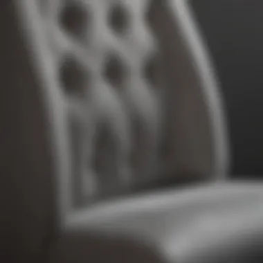 Textural Elegance in Design Close-up of gray stretch chair cover texture