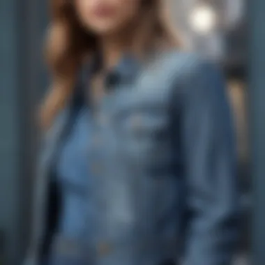Casual Combinations Casual cropped jacket paired with a denim dress