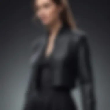 Chic Layering Chic cropped jacket with a little black dress