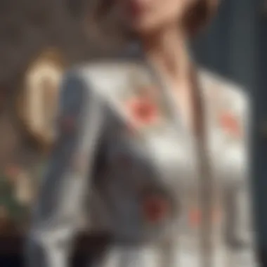 Cropped Jacket Elegance Elegant cropped jacket layered over a floral dress