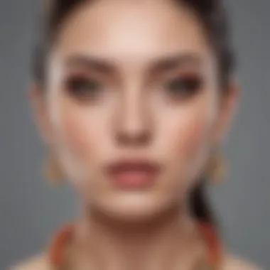 Fashion Statement: Adorned Nose Septum Fashionable individual showcasing a decorated nose septum