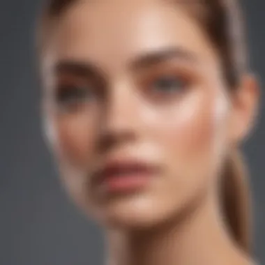 Achieving a Radiant Complexion in Humidity A radiant model showcasing a perfect sweat-resistant makeup look