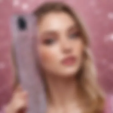 Diversity in Design: Uniqueness of Glitter Cases A collection of various glitter phone cases designed with unique patterns