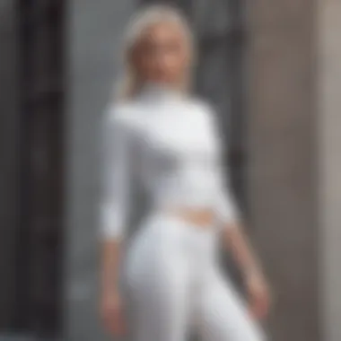 Chic Outfit Inspiration with White Spandex Leggings Chic white spandex leggings paired with a stylish top